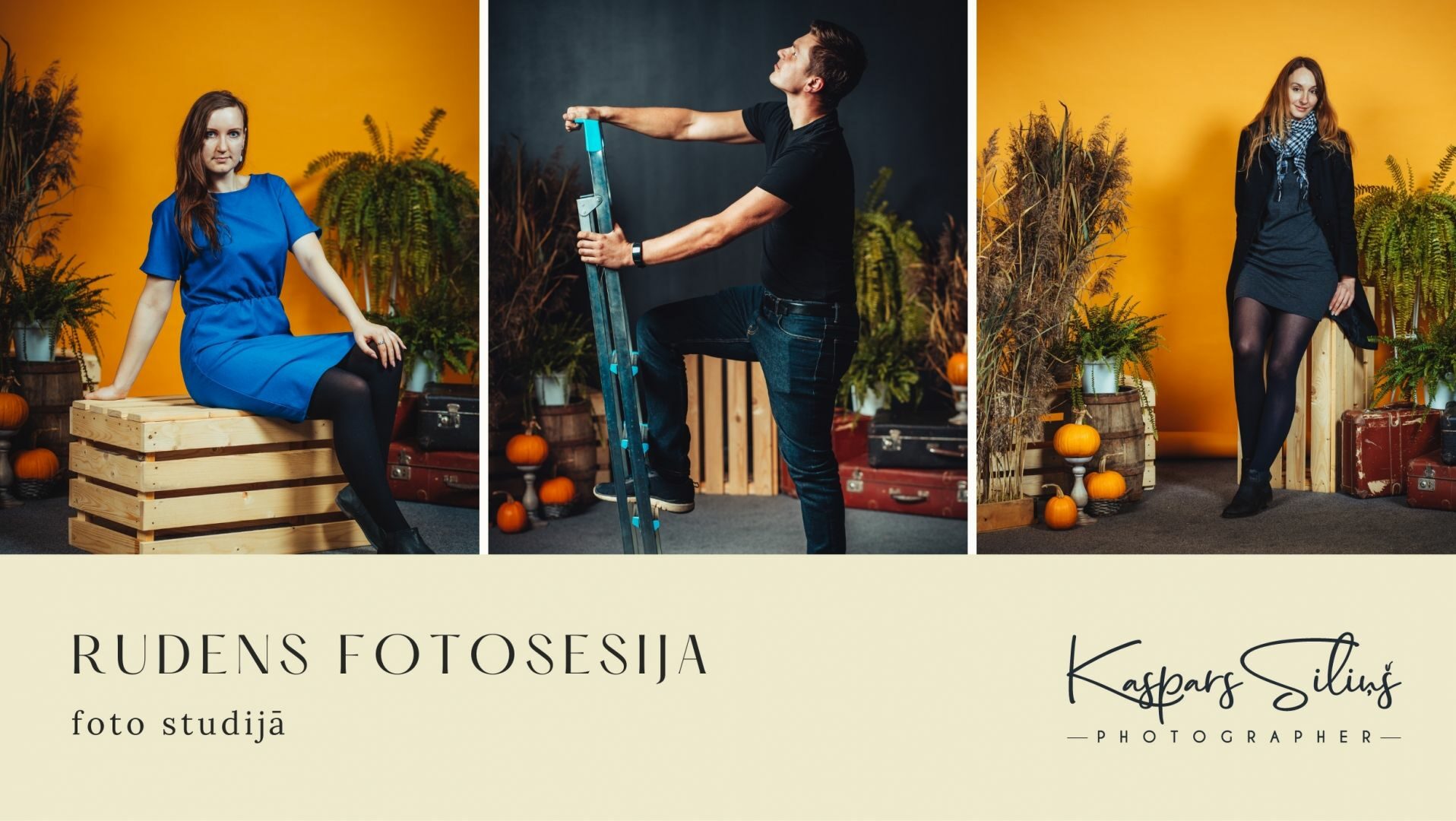 Rudens foto sesija studijā