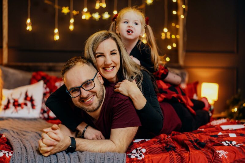 Ziemassvētku fotostudija - mana ģimene