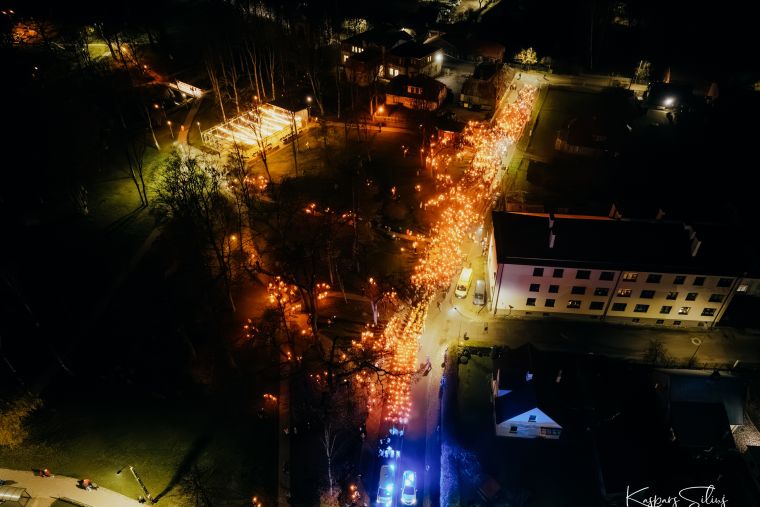 Lāčplēša dienas lāpu gājiens Jēkabpilī