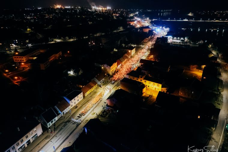 Lāčplēša dienas lāpu gājiens Jēkabpilī