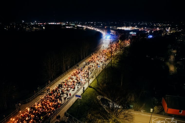 Lāčplēša dienas lāpu gājiens Jēkabpilī
