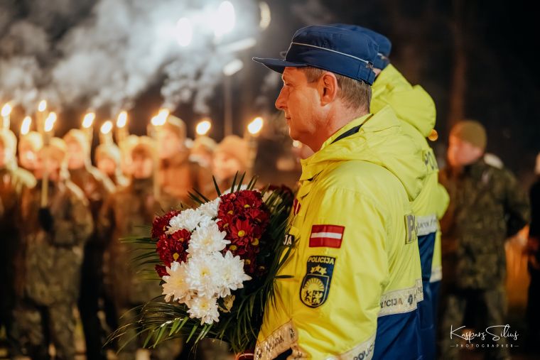 Lāčplēša dienas lāpu gājiens Jēkabpilī