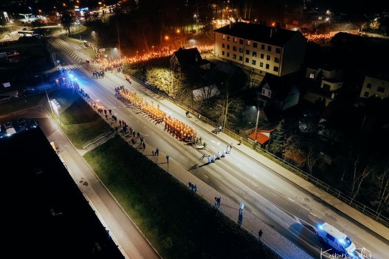 Lāčplēša dienas lāpu gājiens Jēkabpilī